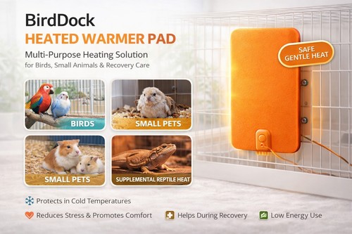 Heated bird warmer pad - heated,